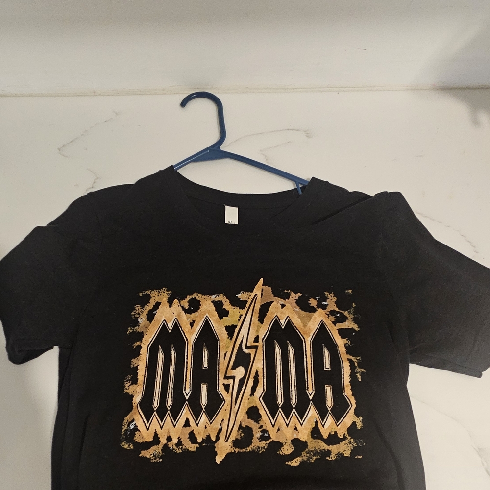 AC⚡DC INSPIRED Black And Gold MAMA Graphic Womens T-Shirt